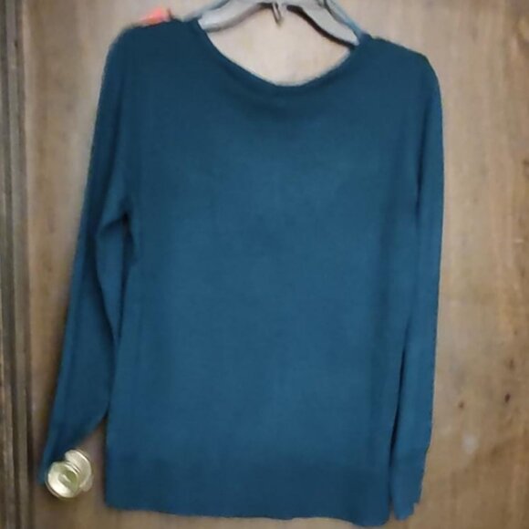 greige women's teal long sleeve top with studs nwt - Picture 2 of 6